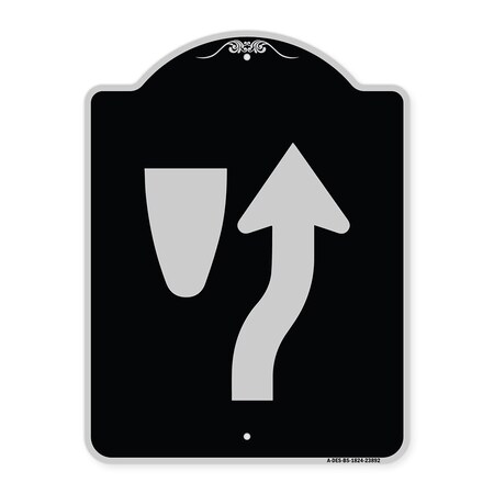 Signmission Keep Right Graphic Only Heavy-Gauge Aluminum Architectural Sign, 24" x 18", BS-1824-23892 A-DES-BS-1824-23892